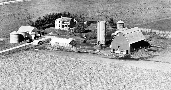 Vintage Aerial photo from 1971 in Delaware County, IA