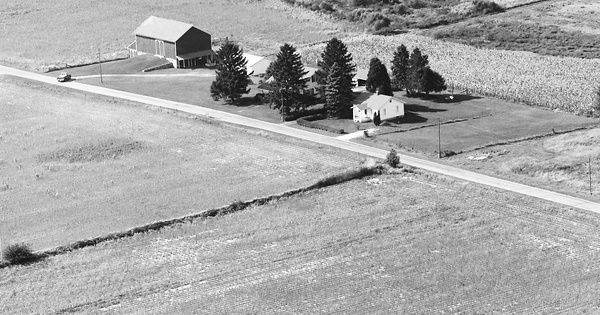 Vintage Aerial photo from 1987 in Kosciusko County, IN