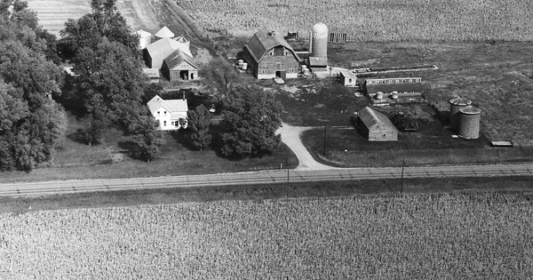 Vintage Aerial photo from 1991 in Clay County, IA
