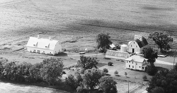 Vintage Aerial photo from 1972 in Benton County, IA