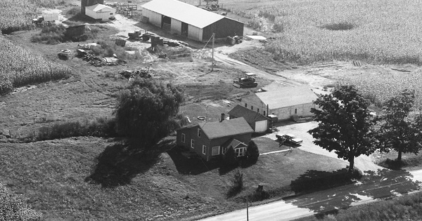 Vintage Aerial photo from 1969 in Shiawassee County, MI