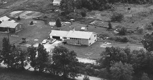 Vintage Aerial photo from 1972 in Livingston County, MI