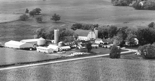 Vintage Aerial photo from 1977 in Freeborn County, MN