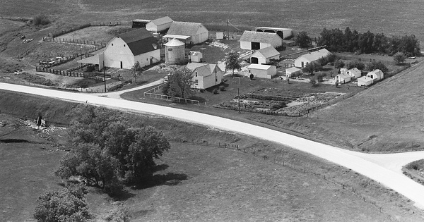 Vintage Aerial photo from 1976 in Mahaska County, IA