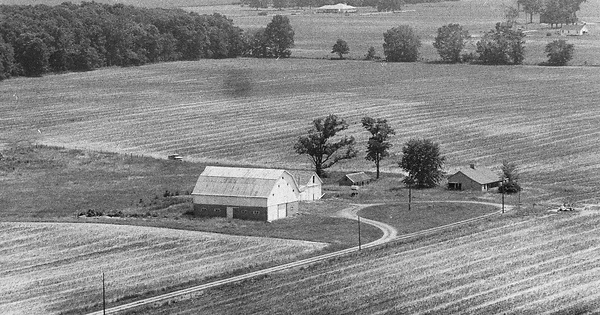 Vintage Aerial photo from 1978 in Rush County, IN