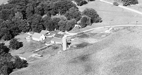 Vintage Aerial photo from 1966 in Tazewell County, IL