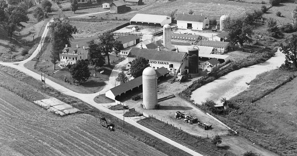 Vintage Aerial photo from 1967 in Rock Island County, IL