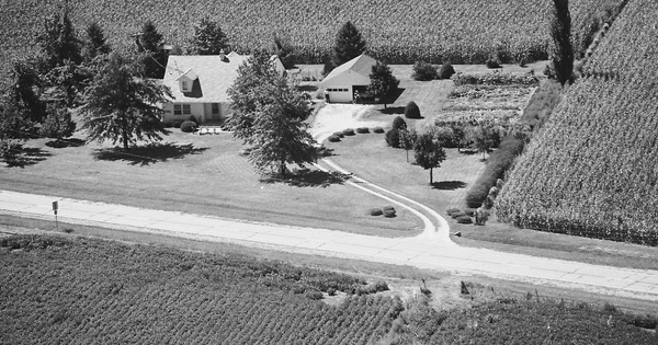 Vintage Aerial photo from 1978 in Macoupin County, IL