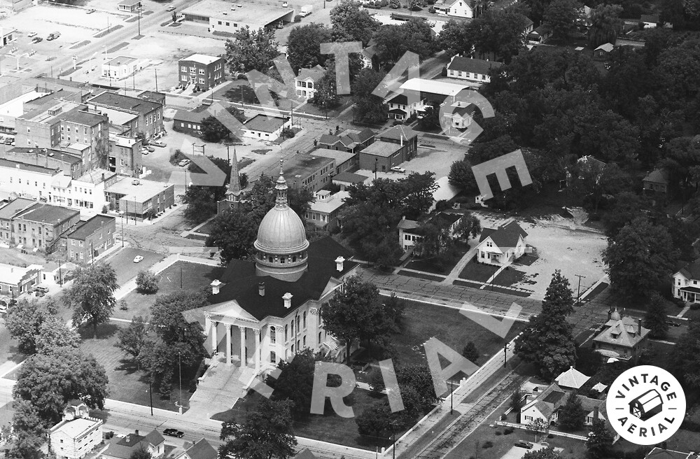 Vintage Aerial Illinois Macoupin County 1967 32AMX8