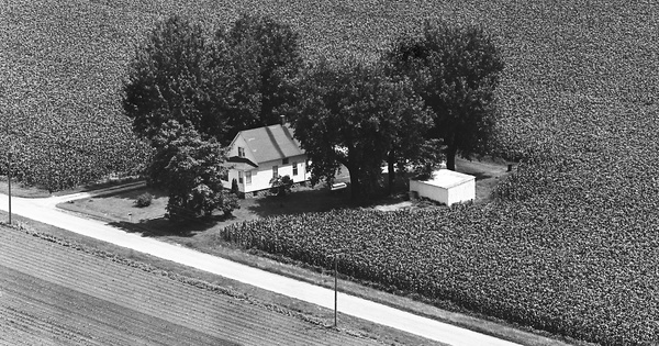 Vintage Aerial photo from 1965 in Kankakee County, IL