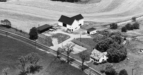 Vintage Aerial photo from 1966 in Harrison County, OH