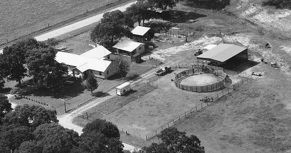Vintage Aerial photo from 1988 in Milam County, TX