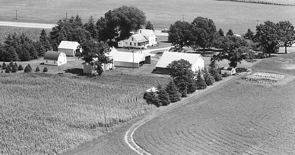 Vintage Aerial photo from 1967 in Steele County, MN