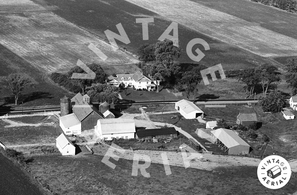 Vintage Aerial Vermont Addison County 1967 6RAD28