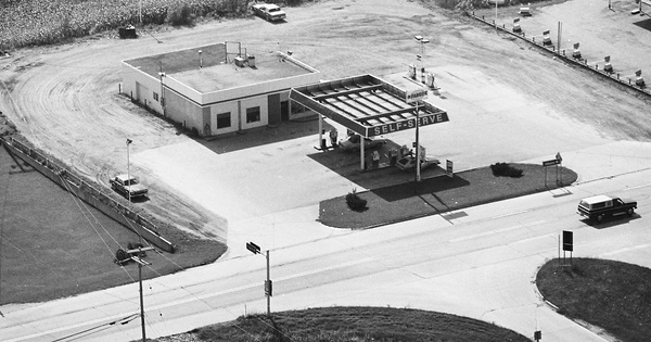 Vintage Aerial photo from 1982 in Gratiot County, MI