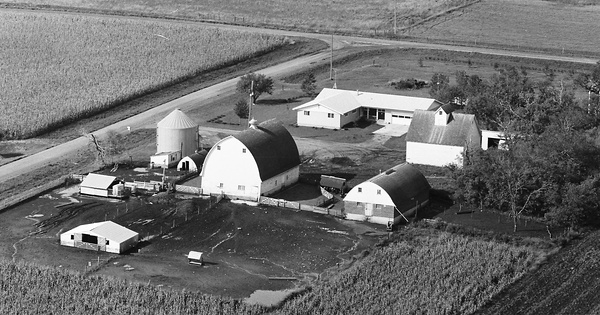 Vintage Aerial photo from 1968 in Jackson County, MN