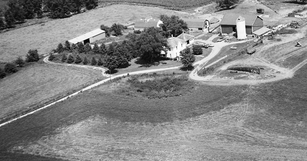 Vintage Aerial photo from 1969 in Allamakee County, IA