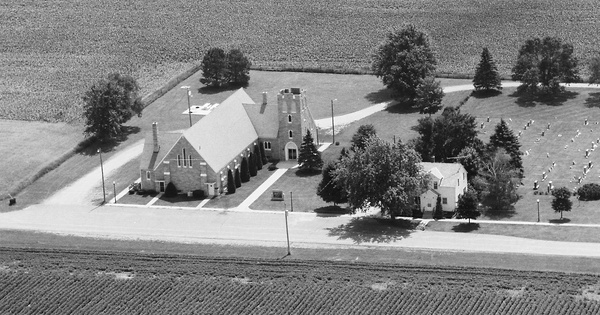 Vintage Aerial photo from 1984 in Hancock County, IA
