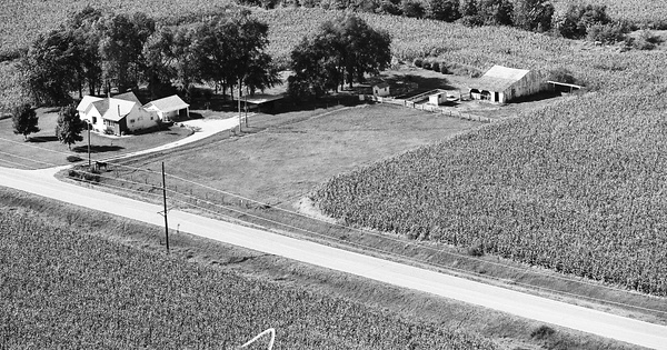 Vintage Aerial photo from 1981 in Iowa County, IA