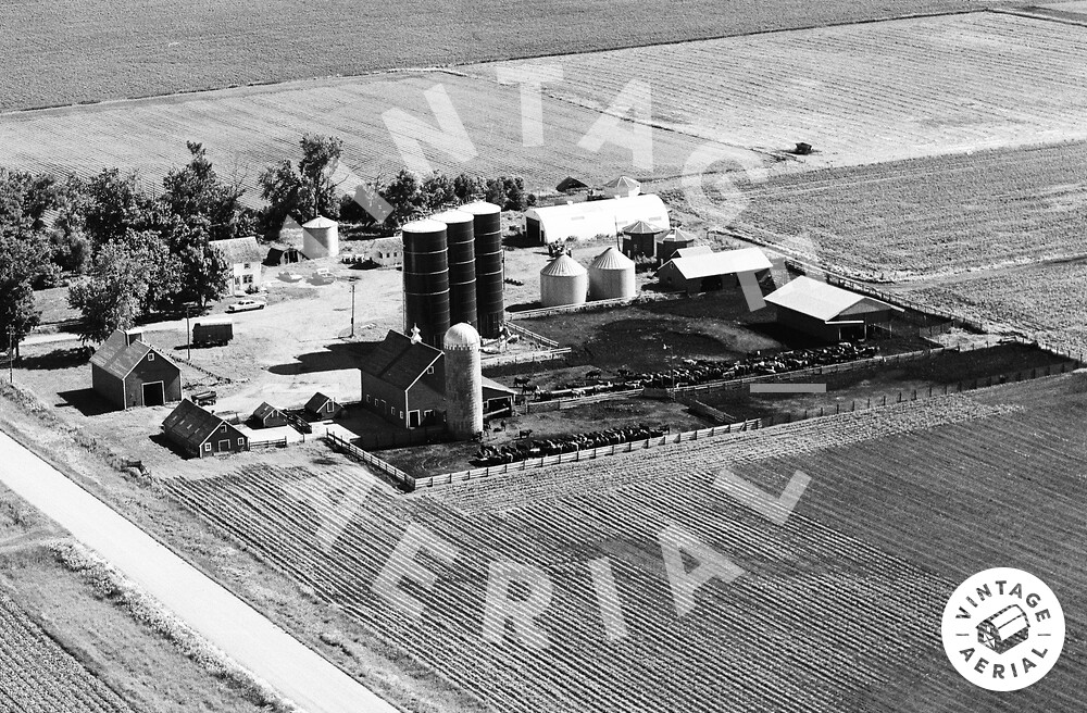 Vintage Aerial Iowa Emmet County 1971 4IEM7