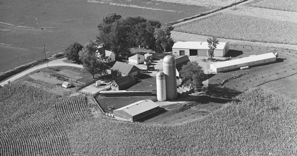 Vintage Aerial photo from 1980 in Mahaska County, IA