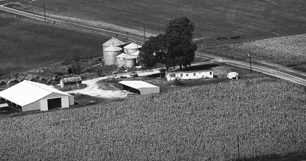 Vintage Aerial photo from 1975 in Lawrence County, IL