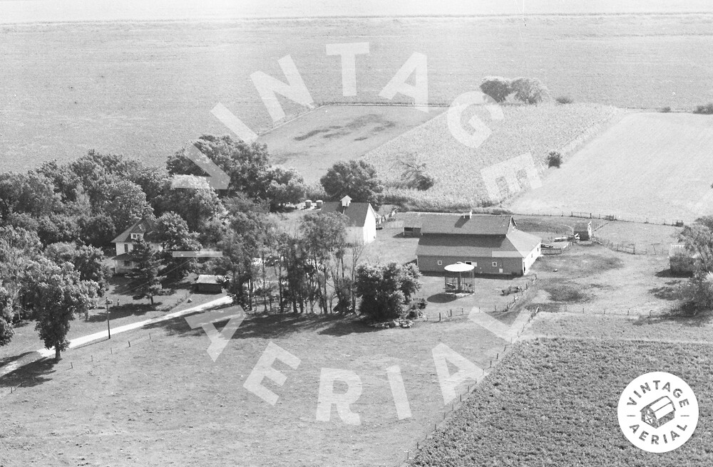 Vintage Aerial Iowa Humboldt County 1971 18IHU7