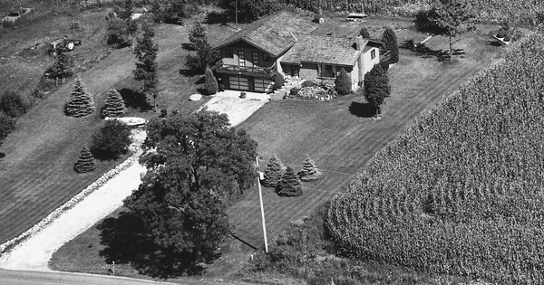 Vintage Aerial photo from 1992 in Branch County, MI