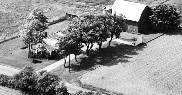 Vintage Aerial photo from 1972 in Clinton County, MI