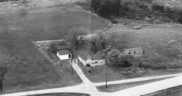 Vintage Aerial photo from 1963 in Livingston County, MI