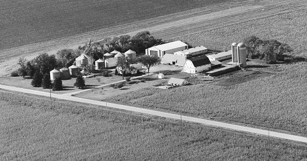 Vintage Aerial photo from 1981 in Blue Earth County, MN