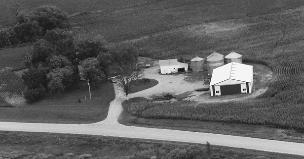 Vintage Aerial photo from 1985 in Meeker County, MN
