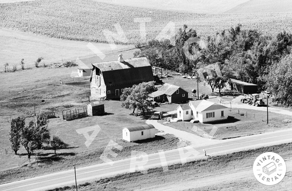 Vintage Aerial Minnesota Lyon County 1968 3CLY12