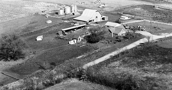 Vintage Aerial photo from 1970 in Lewis County, MO