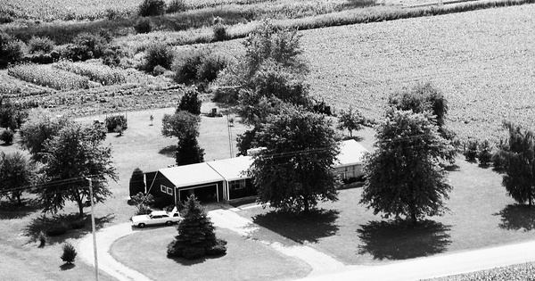 Vintage Aerial photo from 1974 in Benton County, IN