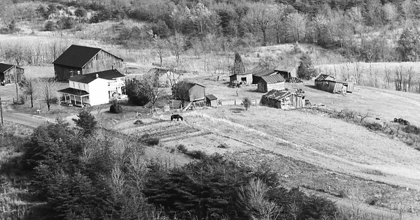 Vintage Aerial photo from 1967 in Frederick County, VA