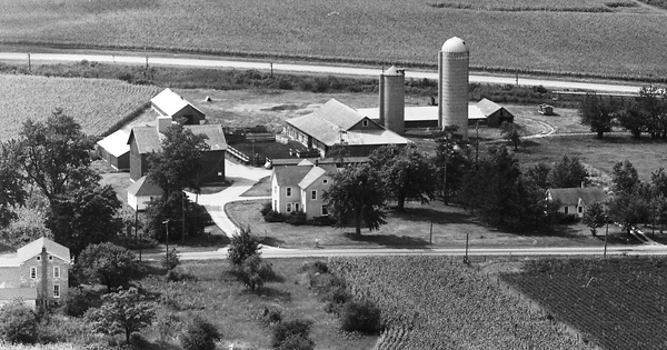 Vintage Aerial photo from 1971 in DeKalb County, IL
