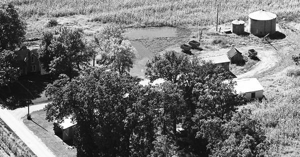 Vintage Aerial photo from 1974 in Clay County, IN
