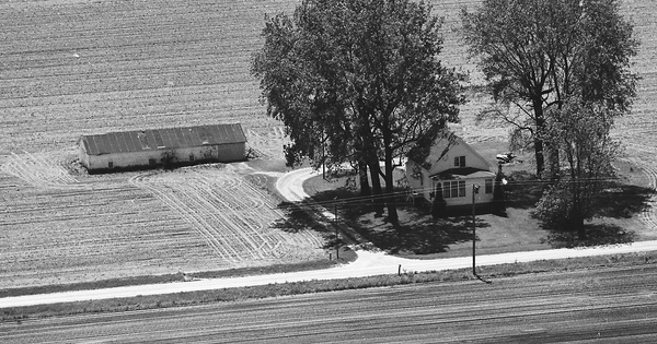 Vintage Aerial photo from 1976 in Kankakee County, IL