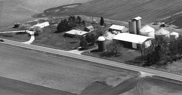 Vintage Aerial photo from 1988 in Woodford County, IL