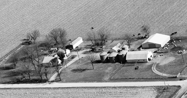 Vintage Aerial photo from 1988 in Audrain County, MO