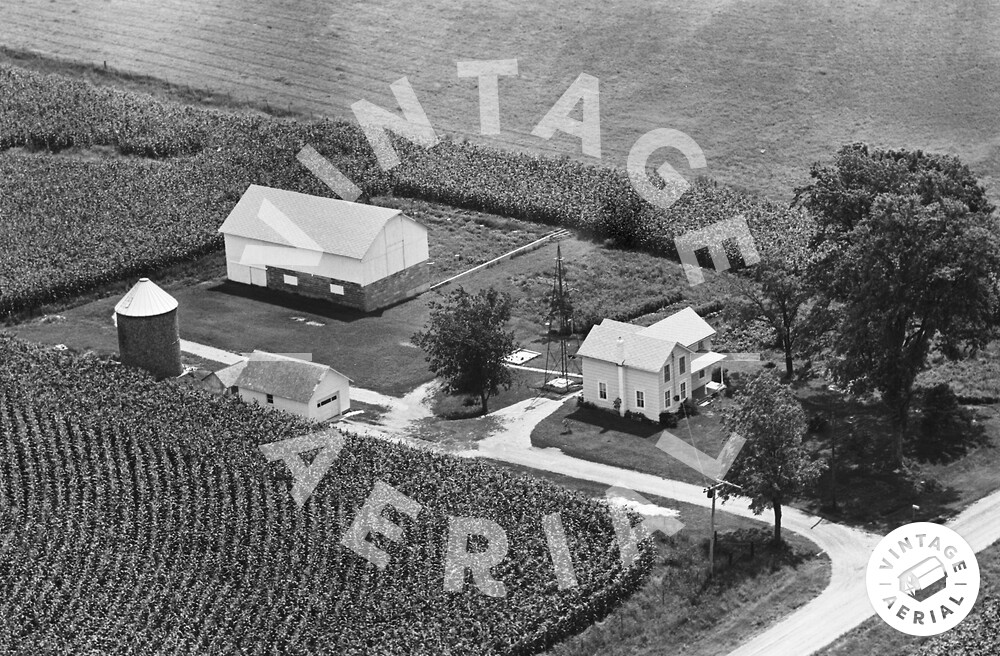 Vintage Aerial Illinois Carroll County 1965 39BCA12