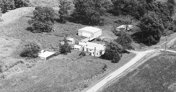 Vintage Aerial photo from 1970 in Cass County, IL