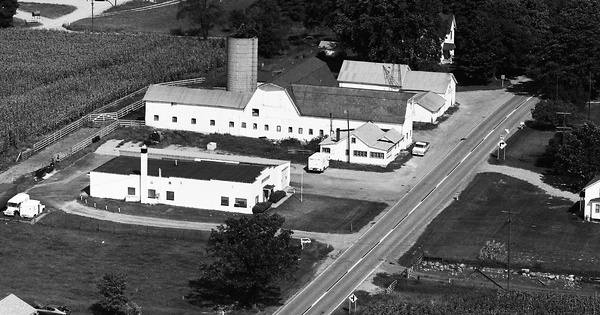 Vintage Aerial photo from 1973 in Livingston County, MI