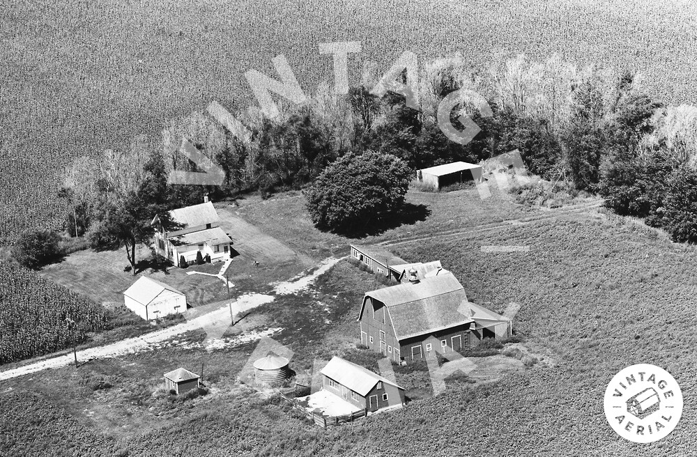 Vintage Aerial Iowa Kossuth County 1968 51XKO13
