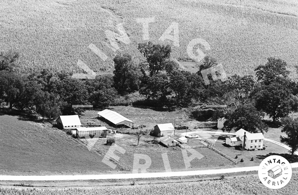 Vintage Aerial Iowa Linn County 1964 9DLI19