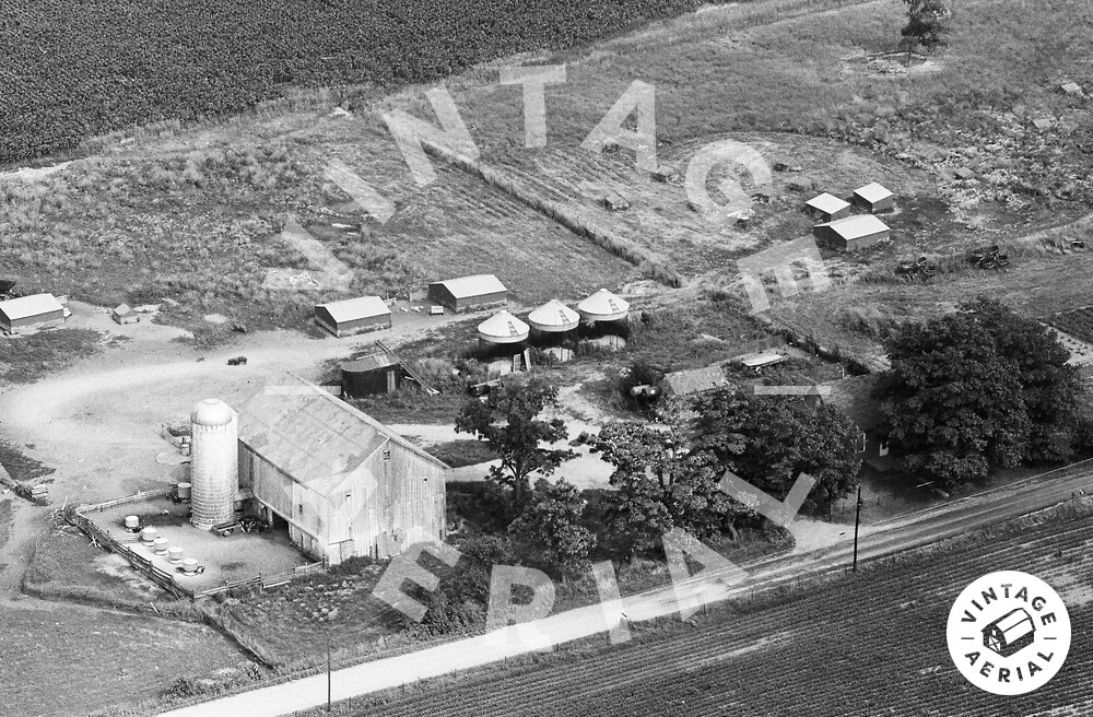 Vintage Aerial Indiana Henry County 1971 35MHE28