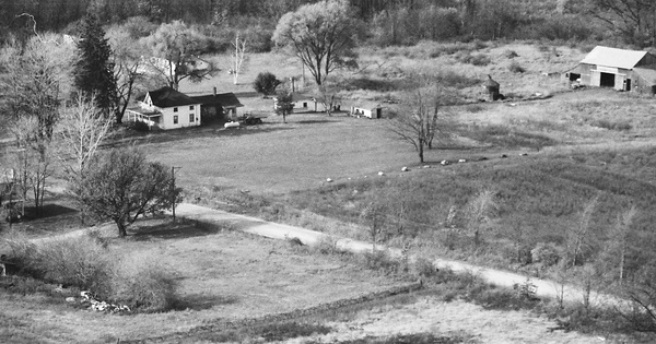 Vintage Aerial photo from 1986 in Hillsdale County, MI