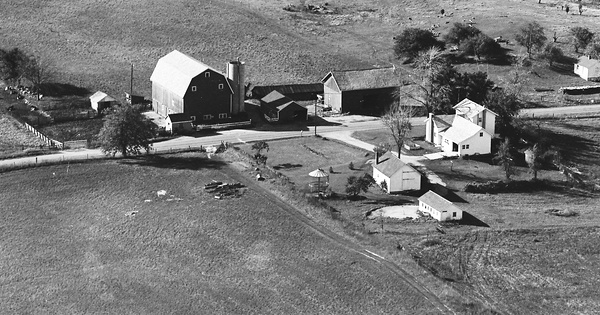 Vintage Aerial photo from 1967 in Jackson County, MI