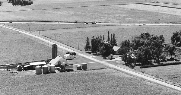 Vintage Aerial photo from 1982 in Nicollet County, MN